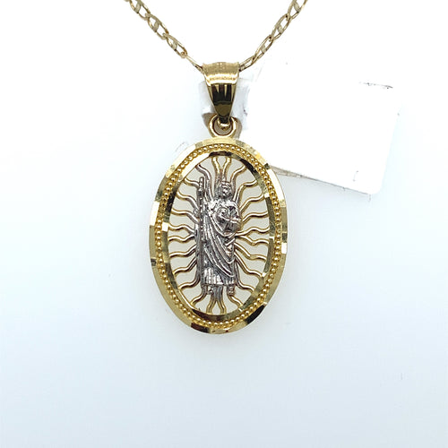 14K Gold Saint Jude Pendant