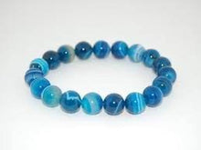 Load image into Gallery viewer, Natural Stone Blue Agate Bracelet