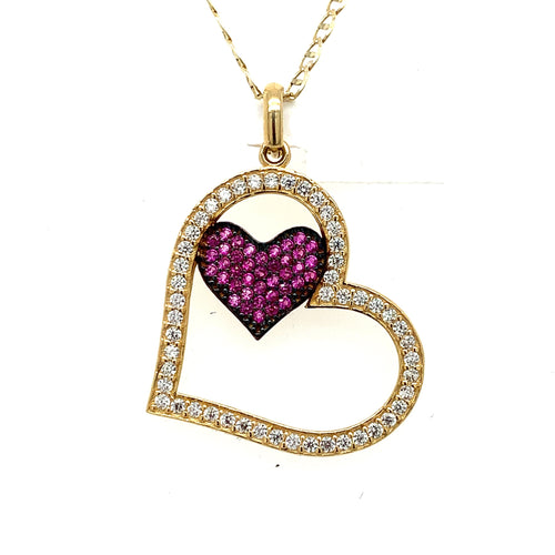 14K Gold Heart Pendant