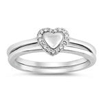 Ring with CZ- Heart