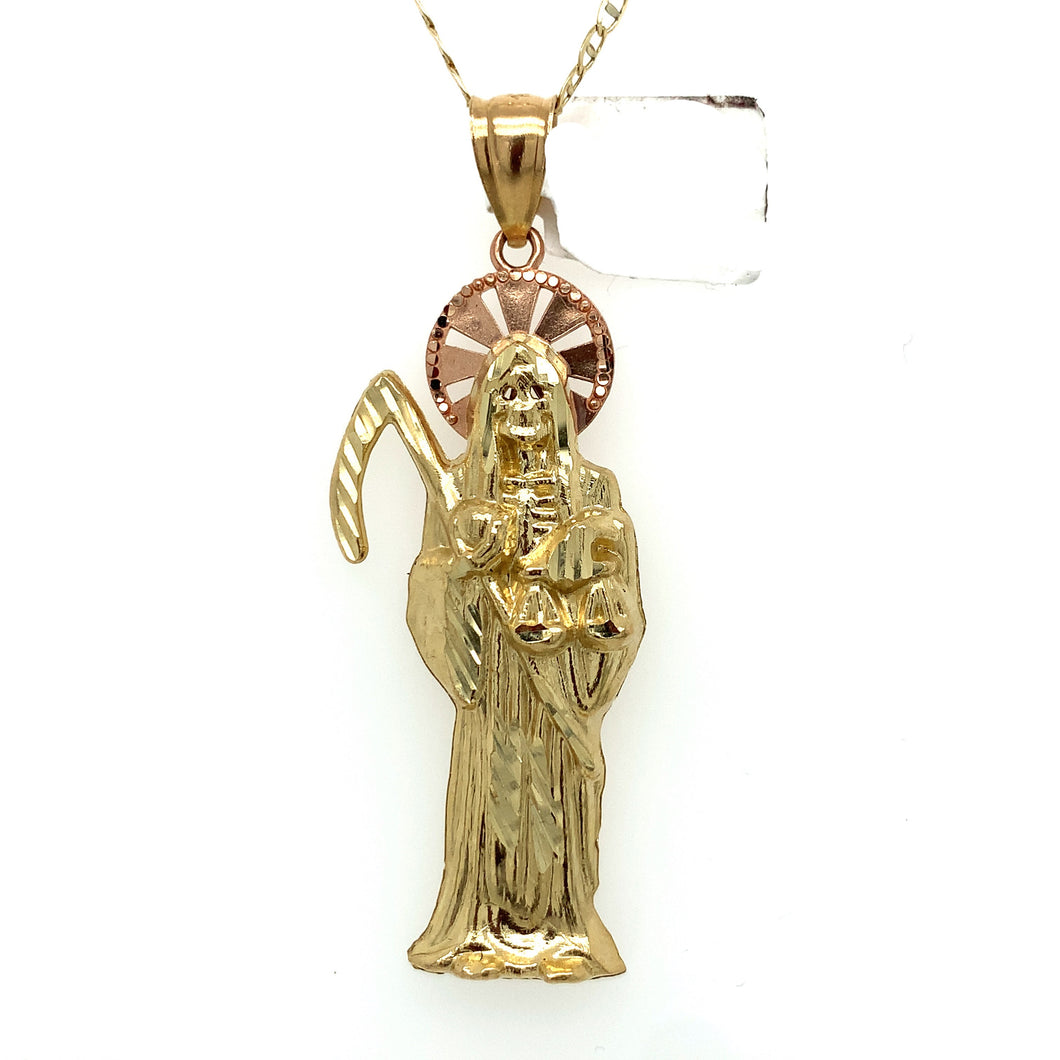14K Gold Grim Reaper Pendant