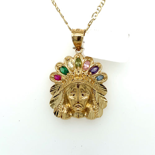 14K Gold Apache Pendant
