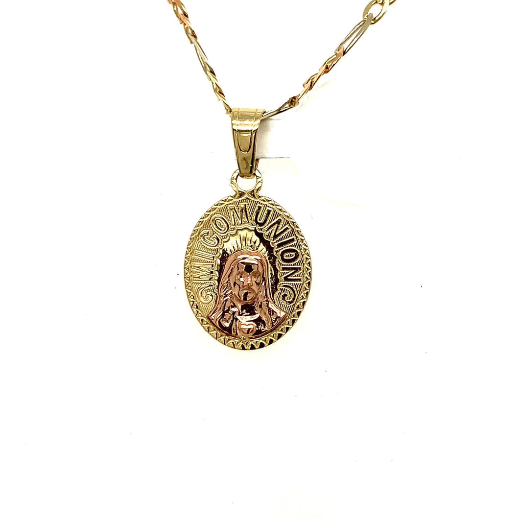 14K Gold My Comunion Pendant