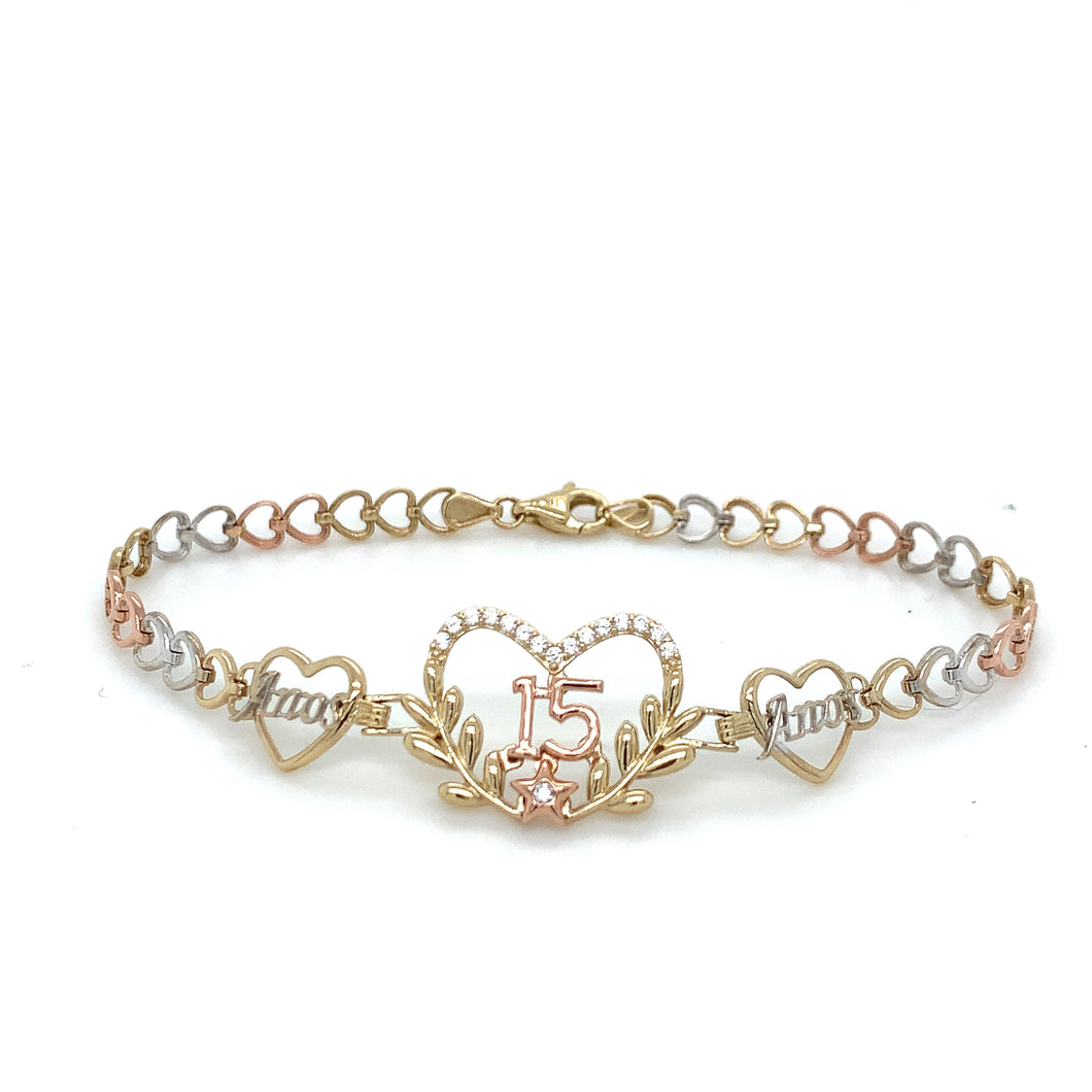 14K Tri Gold 