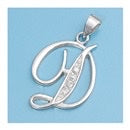 CZ INITIAL PENDANTS