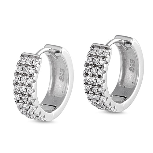 Silver Huggie Earrings