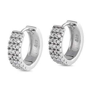 Silver Huggie Earrings