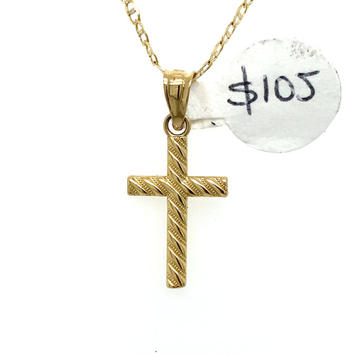 14K Gold Cross Pendant