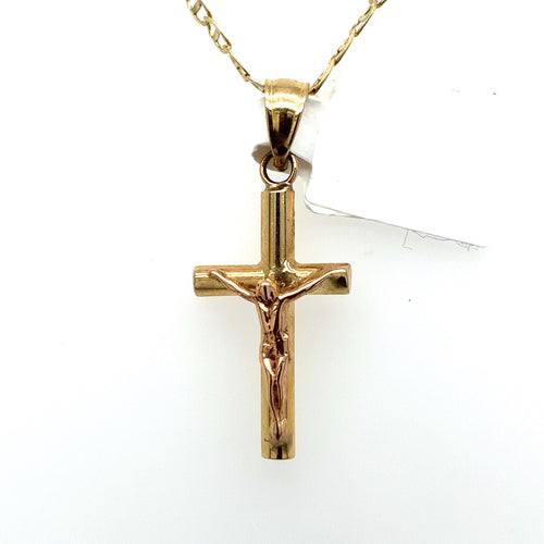 14K Gold Christ Cross Pendant