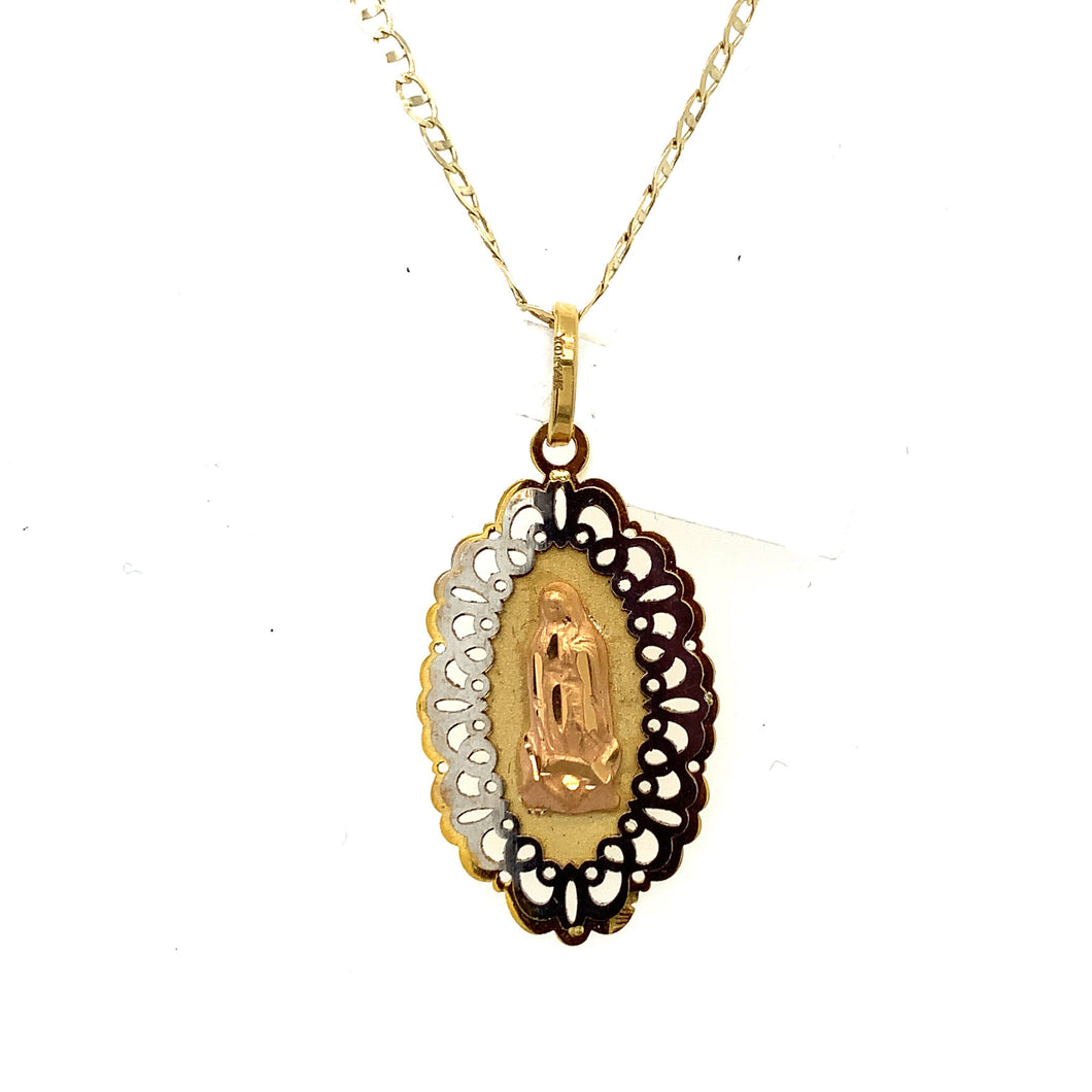 14K Lady of Guadalupe pendant