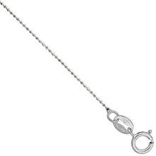 Load image into Gallery viewer, Sterling Silver Faceted Baby Pallini Bead Ball Chain Necklace Very Thin 0.75mm Nickel Free, 16-18 inch