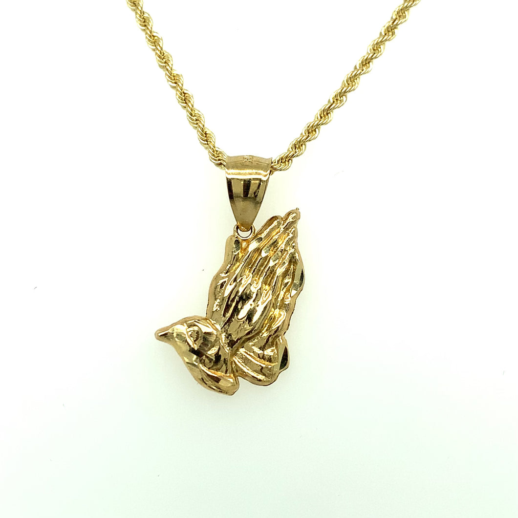 10K Gold Gratitud and Faith Pendant