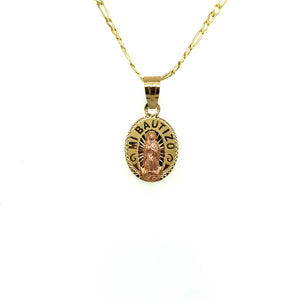 10K Gold Our Lady of Guadalupe "My Baptism" Pendant