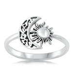 Silver Ring - Moon & Sun