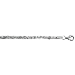 Sterling Silver Strand Faceted Chain