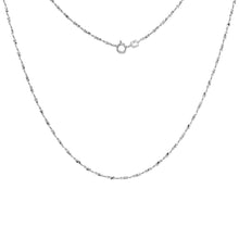 Load image into Gallery viewer, 1.3mm Sterling Silver Diamond Cut Twisted Serpentine Chain
