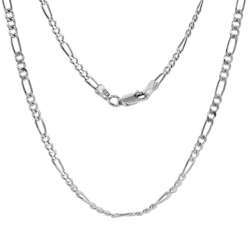 Sterling Silver Figaro Link Chain 3mm