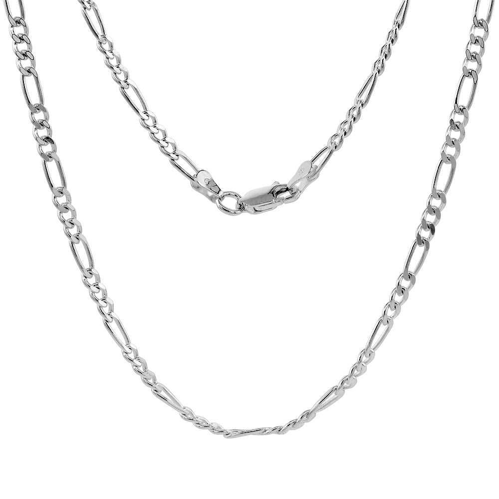 Sterling Silver Figaro Link Chain 3mm