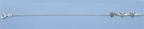 Sterling Silver Cross Anklet
