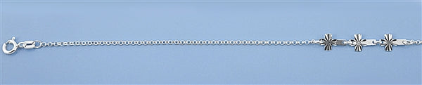 Sterling Silver Cross Anklet