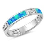 Sterling Silver Lab Opal Ring