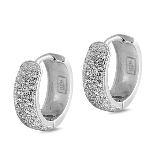 Silver Huggie Earrings