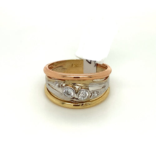 14K Gold Cz Ring