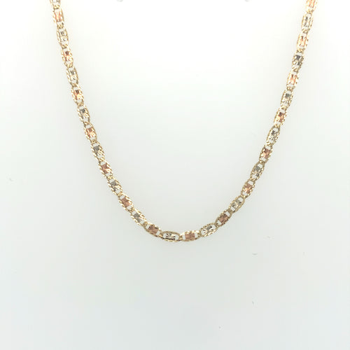 14k Tri Gold Valentino Chain