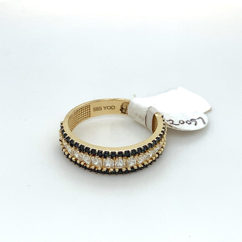 14K Gold Square Cz Ring