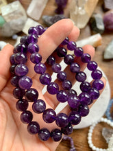 Load image into Gallery viewer, Natural Stone Amethyst Crystal Bracelet