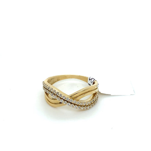 14K Gold Infinity Cz Ring
