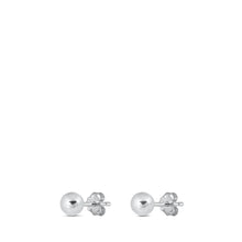 Load image into Gallery viewer, Silver Ball Stud Earrings