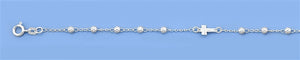 Sterling Silver Italian Cross Bracelet