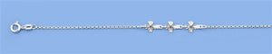 Sterling Silver Italian Cross Bracelet