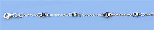 Sterling Silver Bead Italian Bracelet