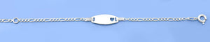 Sterling Silver Childrens Heart ID Bracelet
