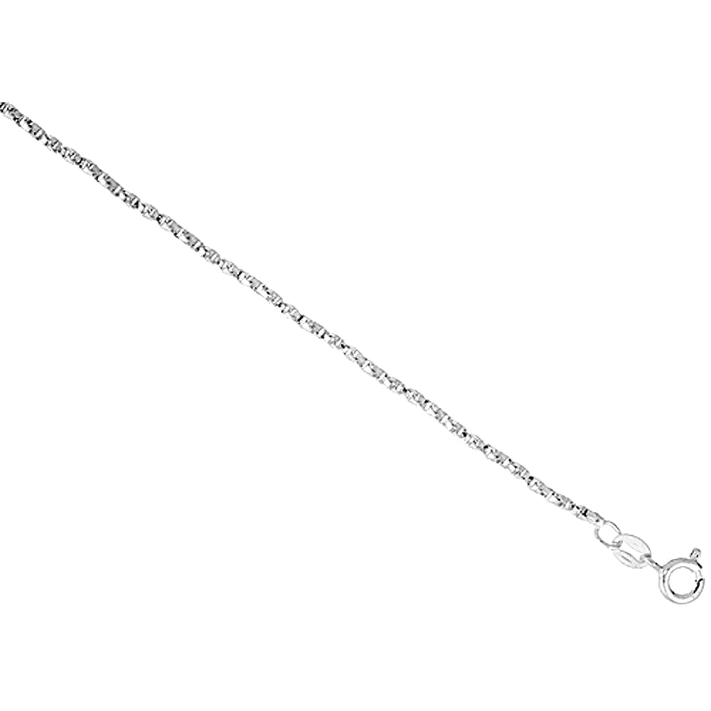Sterling Silver Twisted Box Chain 1.4mm Chain