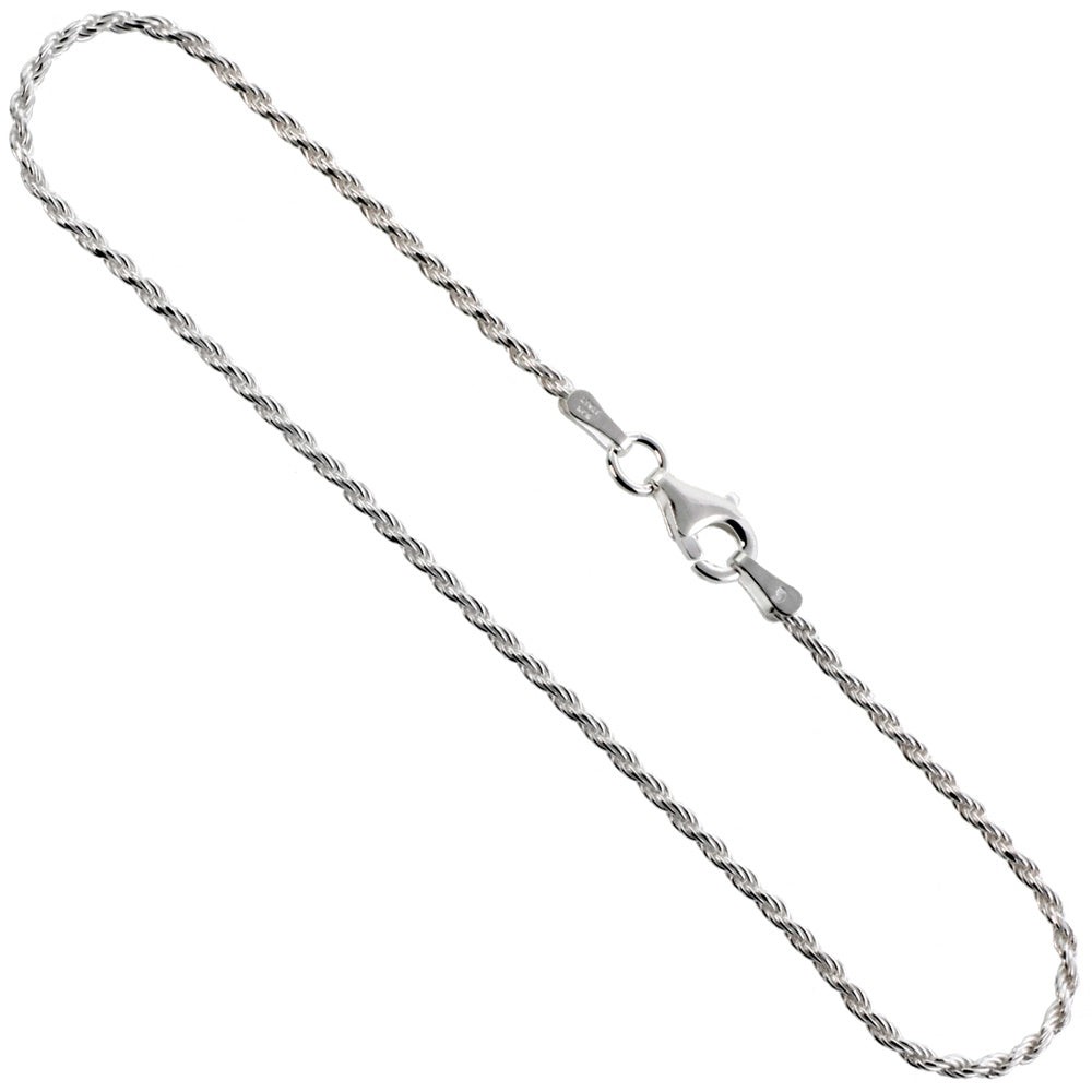 Sterling Silver 1.7mm Rope Chain