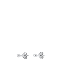 Load image into Gallery viewer, Silver Ball Stud Earrings