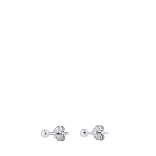 Silver Ball Stud Earrings