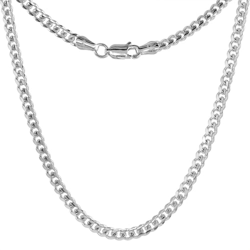 Sterling Silver 3.5mm Miami Cuban Link Chain