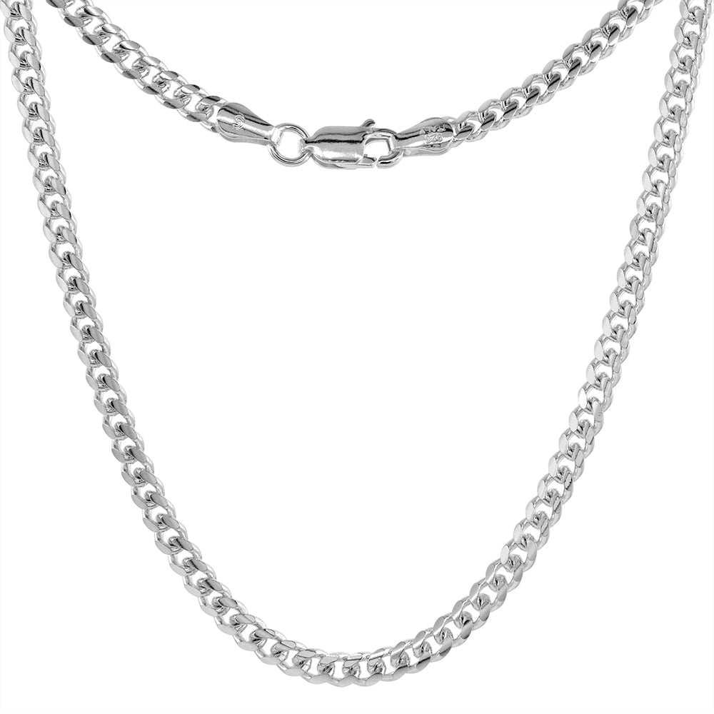 Sterling Silver 3.5mm Miami Cuban Link Chain