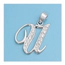 CZ INITIAL PENDANTS