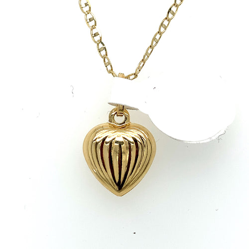 14K Gold Heart Pendant