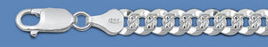 Sterling Silver Pave Flat Curb Chain / Bracelet