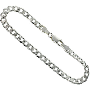 Sterling Silver 5.5mm Curb Cuban Link Chain / Bracelet