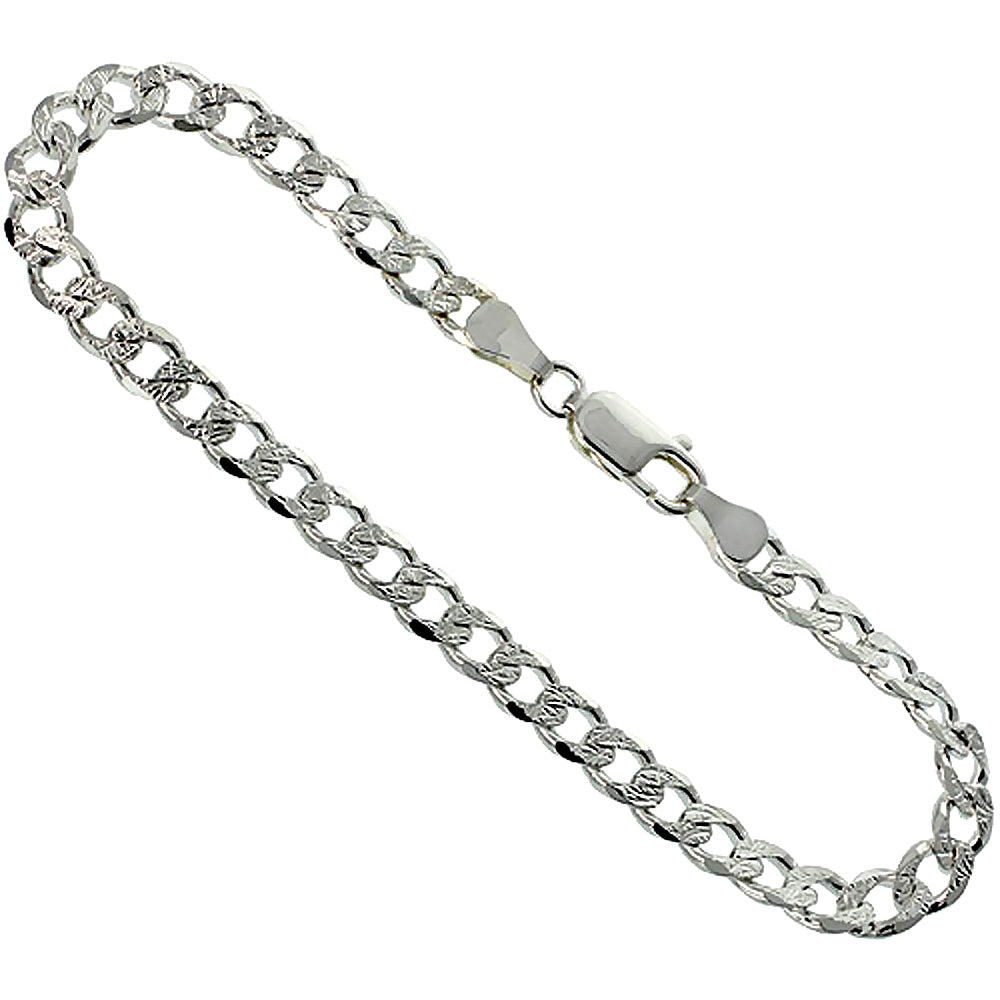 Sterling Silver 5.5mm Curb Cuban Link Chain / Bracelet