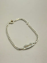Load image into Gallery viewer, Sterling Silver Baby ID Bracelet