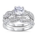 CZ Engagement Silver Ring