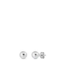 Load image into Gallery viewer, Silver Ball Stud Earrings
